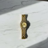 Luxury Gold Diamond-Studded Wrist Watch – Premium Designer Style Quartz Watch for Men & Women (Without Box)