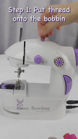Portable Mini Dual-Speed Electric Sewing Machine with Foot Pedal & Accessory Kit