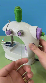 Portable Mini Dual-Speed Electric Sewing Machine with Foot Pedal & Accessory Kit