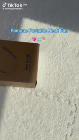 USB Rechargeable Neck Fan | 3 Modes Fan Speed | 360 Rotation Neck Hanging Fan With Box | C-Type Charging Cable Included